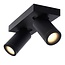 Spot de plafond pratique cylindrique moderne noir LED DIM GU10 5W 2200K/3000K IP44