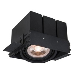 Foco empotrable unifuncional aspecto industrial GU10 12W negro