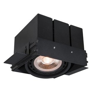 Single functional recessed spot with industrial look GU10 12W black