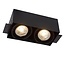 Black functional recessed spot with industrial look GU10 12W