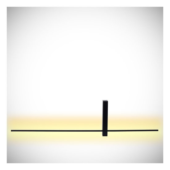 Minimalist sleek black wall lamp LED 10W 2700K