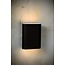 Moderne robuste ovale Wandlampe E14 schwarz