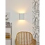 Sturdy, modern white oval-like wall lamp E14