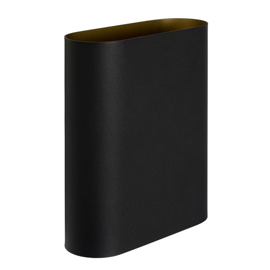 Aplique de pared ovalado moderno Tough negro E14