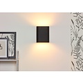 Tough black modern oval-shaped wall lamp E14