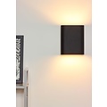 Robuste schwarze moderne ovale Wandlampe E14