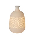 Authentische weiße Tischlampe im Retro-Look 18,6 cm E14