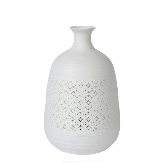 Authentique lampe de table blanche au look rétro 18,6 cm E14