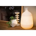 Authentische weiße Tischlampe im Retro-Look 18,6 cm E14