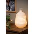 Authentische weiße Tischlampe im Retro-Look 18,6 cm E14