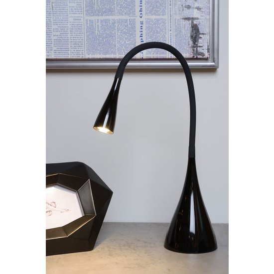 Lampe de bureau noire flexible design simple 20 cm LED DIM 4W 3000K