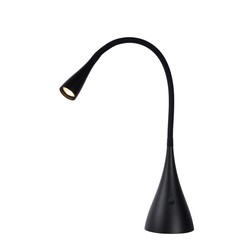 Flexibel matzwarte bureaulamp LED dimbaar 4W 3000K 3 standen