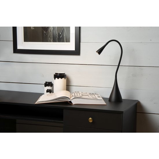 Flexible mattschwarze Schreibtischlampe LED dimmbar 4W 3000K 3 Positionen