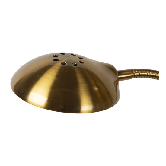 Strak en veelzijdig mat goud/messing leeslamp 25,4 cm LED DIM 3000K
