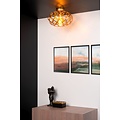 Industrial, busy, sleek ceiling lamp 30 cm E27 matt gold/brass
