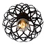 Black industrial, busy, sleek ceiling lamp 30 cm E27