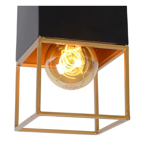Subtiel, elegante plafondlamp E27 zwart