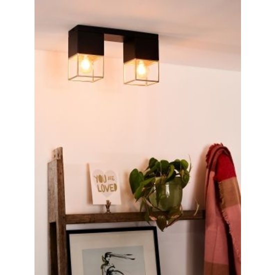 Subtiel zwart elegante plafondlamp E27