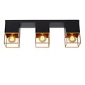 Zwart elegante subtiele plafondlamp per 3 x E27