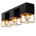 Black elegant subtle ceiling lamp per 3 x E27