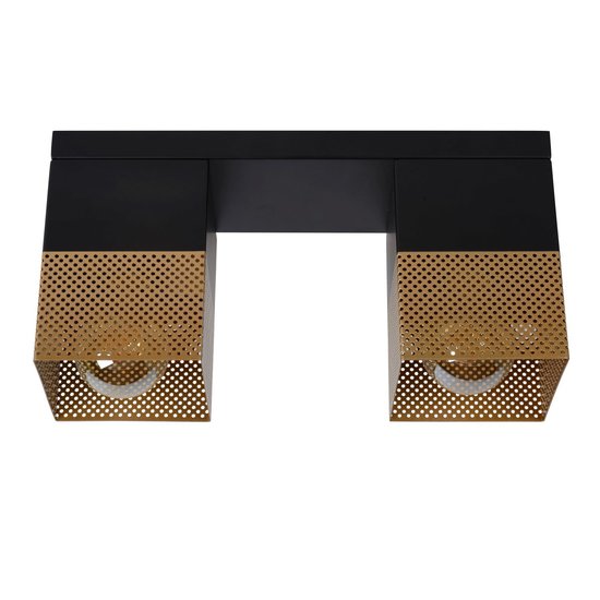 Black cube-shaped fun ceiling lamp E27