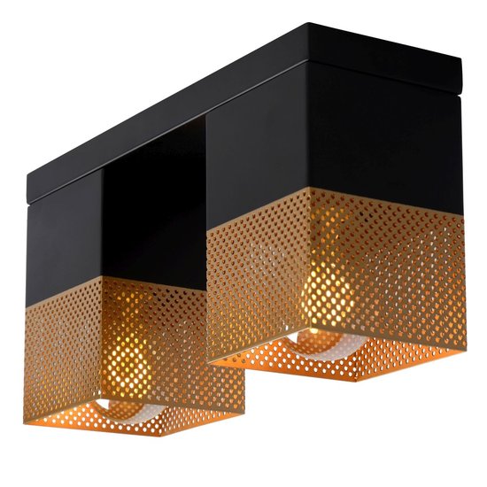 Black cube-shaped fun ceiling lamp E27