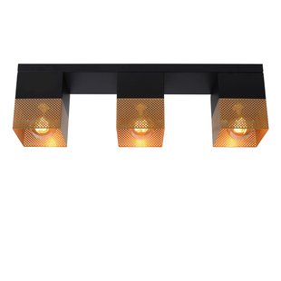 Black and fun cube-shaped ceiling lamp E27