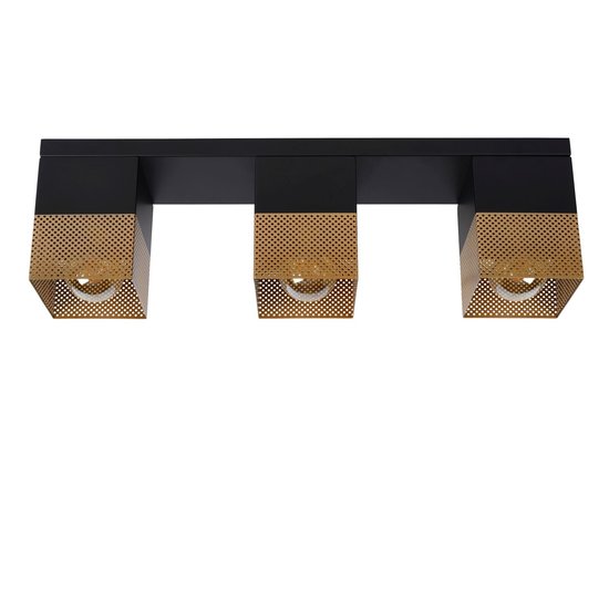 Black and fun cube-shaped ceiling lamp E27
