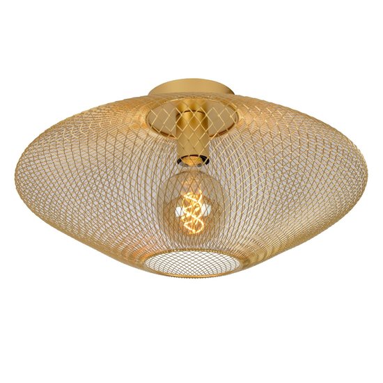 Spherical matte gold/brass vintage ceiling lamp 45 cm E27