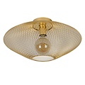 Kugelförmige Vintage-Deckenleuchte in mattem Gold/Messing, 45 cm, E27