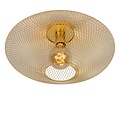 Kugelförmige Vintage-Deckenleuchte in mattem Gold/Messing, 45 cm, E27
