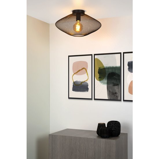 Vintage spherical ceiling lamp 45 cm E27 black