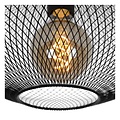 Vintage spherical ceiling lamp 45 cm E27 black