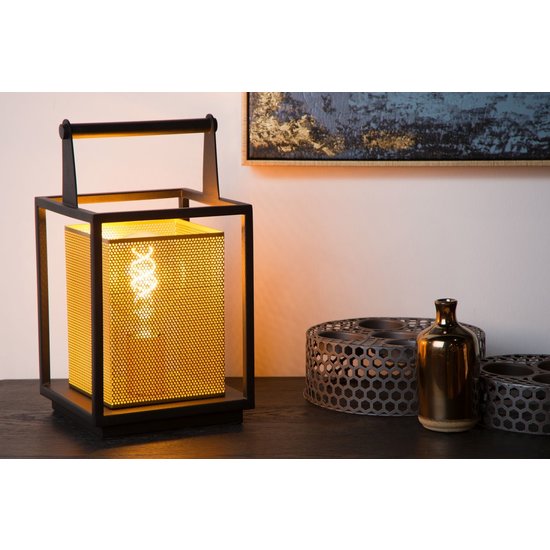 Warm black with gold table lamp E27