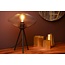 Cylindrical black vintage table lamp 30 cm E27