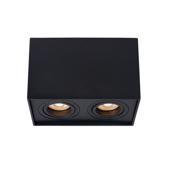 Eenvoudige plafondspot GU10 zwart