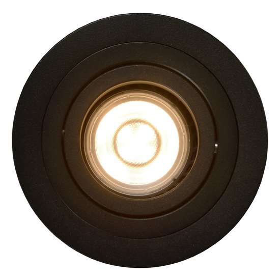 Practical and modern black recessed spot 9.2 cm GU10