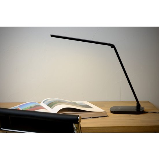 Futuristische en multifunctionele zwart bureaulamp LED DIM 8W 6000K