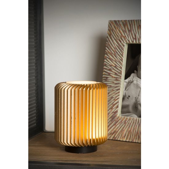 Anmutige moderne Tischlampe in mattem Gold/Messing 10,6 cm LED 5W 3000K