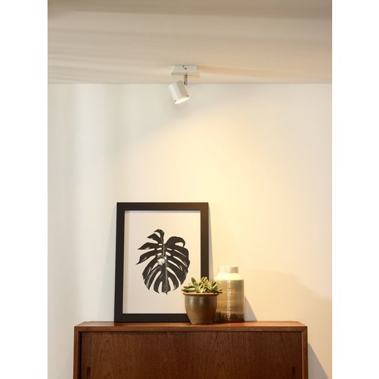 Strak draaibare plafondspot LED DIM GU10 5W 3000K wit