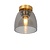 Mat goud/messing met glas badkamer plafondlamp G9 IP44