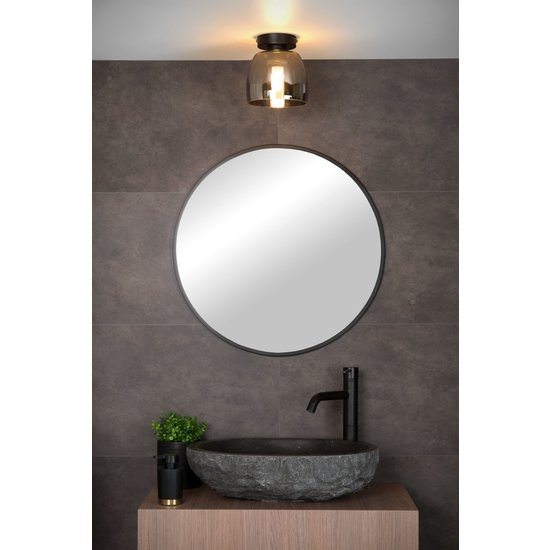 Mattschwarz mit Glas-Badezimmer-Deckenleuchte G9 IP44