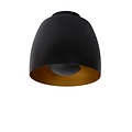 Subtle bell-shaped black ceiling lamp 24 cm E27