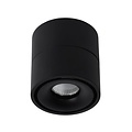 Foco de techo moderno y manejable negro 7,8 cm LED DIM 10W 2700K