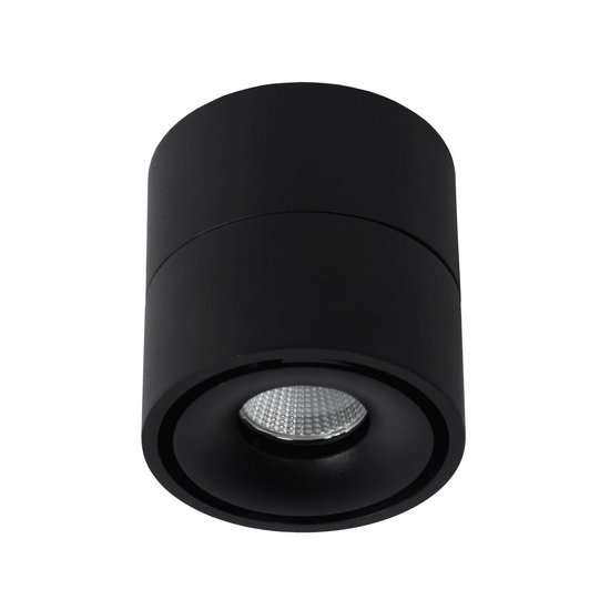 Foco de techo moderno y manejable negro 7,8 cm LED DIM 10W 2700K