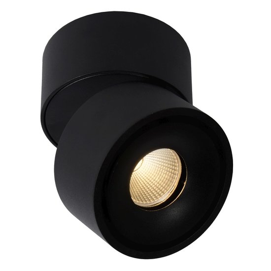 Foco de techo moderno y manejable negro 7,8 cm LED DIM 10W 2700K