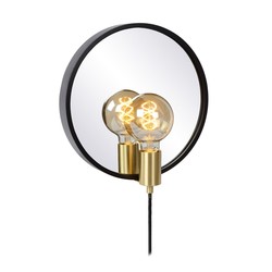 Schön reflektierende schwarze Spiegellampe E27