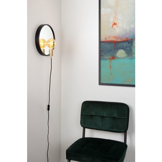 Beautifully reflective black mirror lamp E27