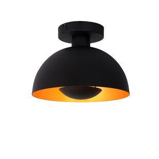 Zwarte plafondlamp met een tikkeltje retro en een vleugje modern 25 cm E27