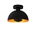 Schwarze Deckenlampe mit einem Hauch von Retro und einem Hauch von Moderne 25 cm E27